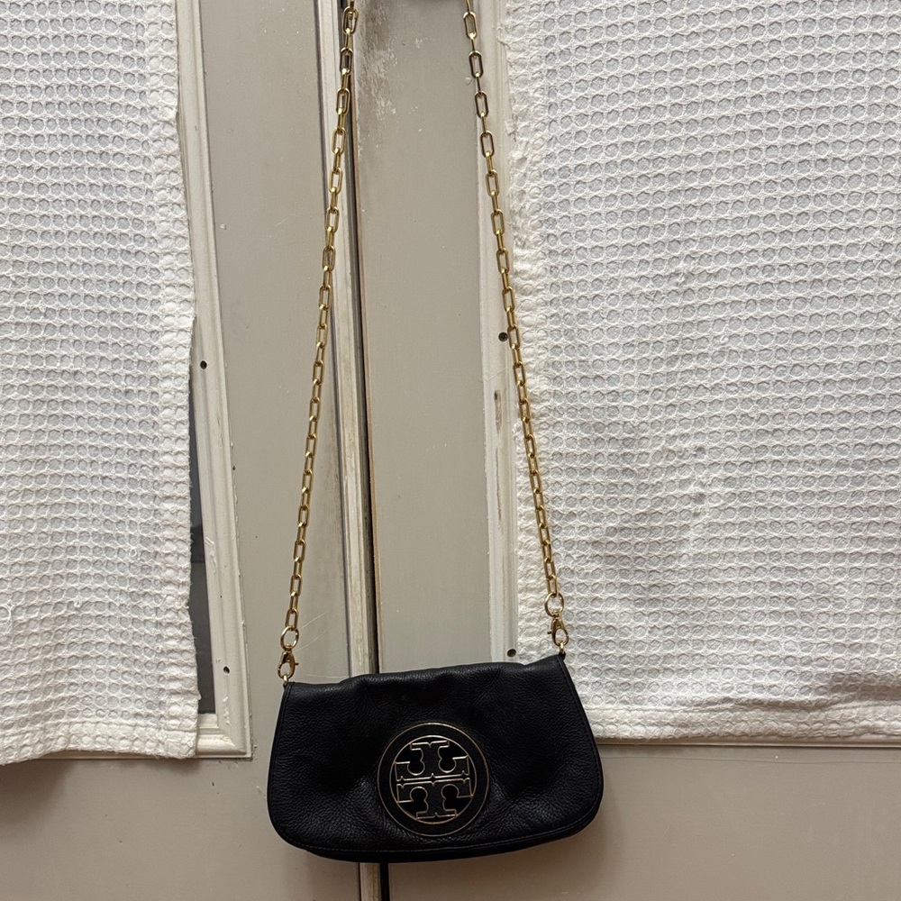 Tory Burch Black and Gold Shoulder Bag - Picture 5 of 5